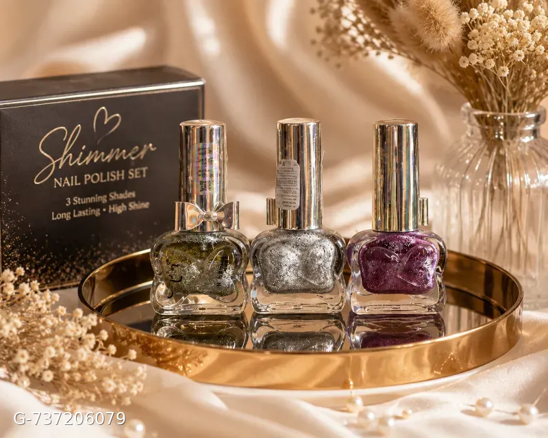 Shimmer shiny combo nail polish
