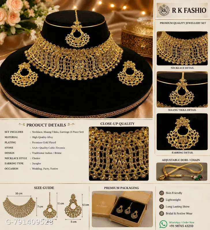 Premium quality bridal chokker set