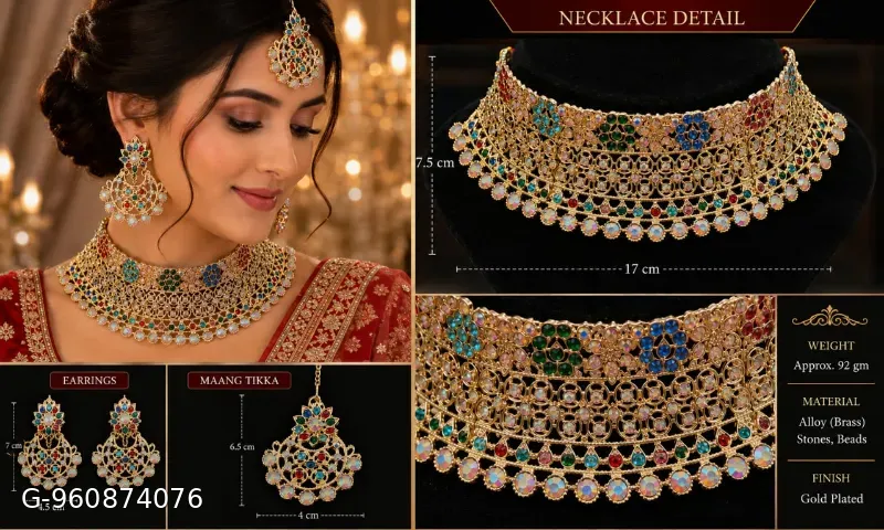 Premium quality bridal chokker set