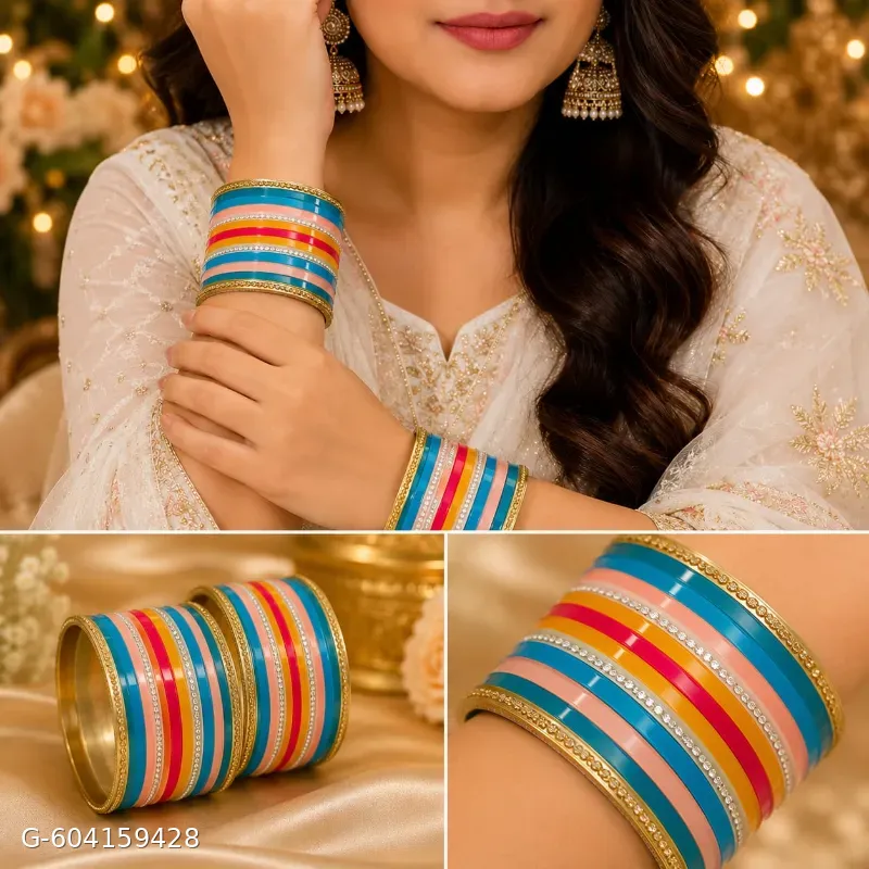 Daily wear mini chuda set multi colour
