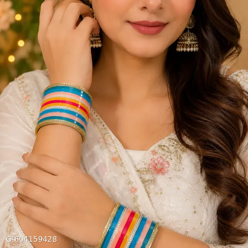 Daily wear mini chuda set multi colour