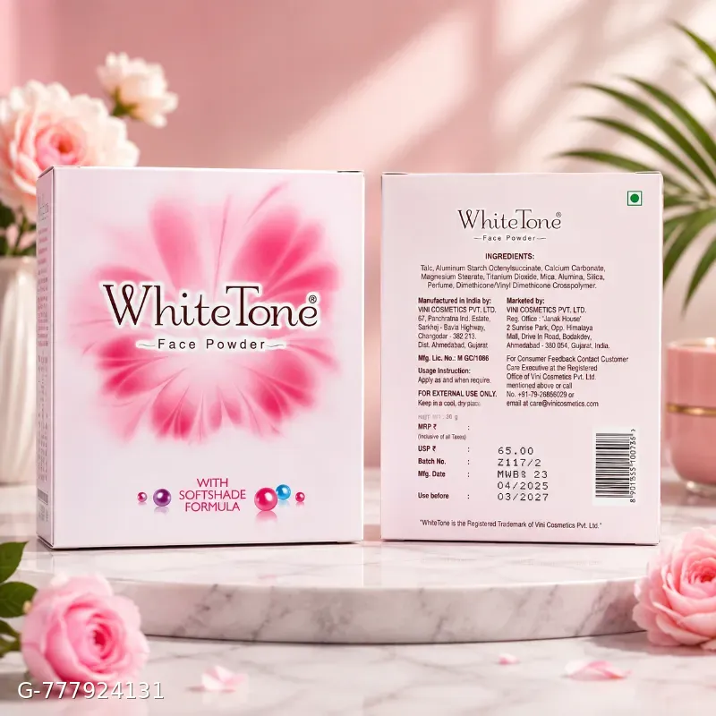 White tone face powder