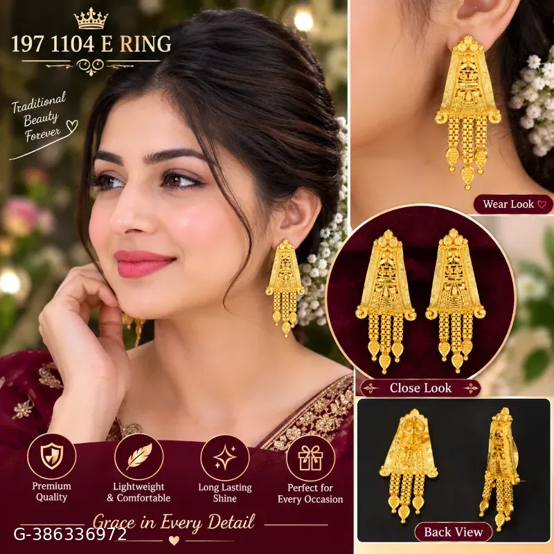 Gold plated earing